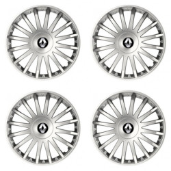 Poklice pro Renault (staršie logo) 15 CRYSTAL silver