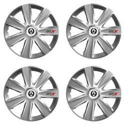 Poklice pro Renault (staršie logo) 15 GTX CARBON silver