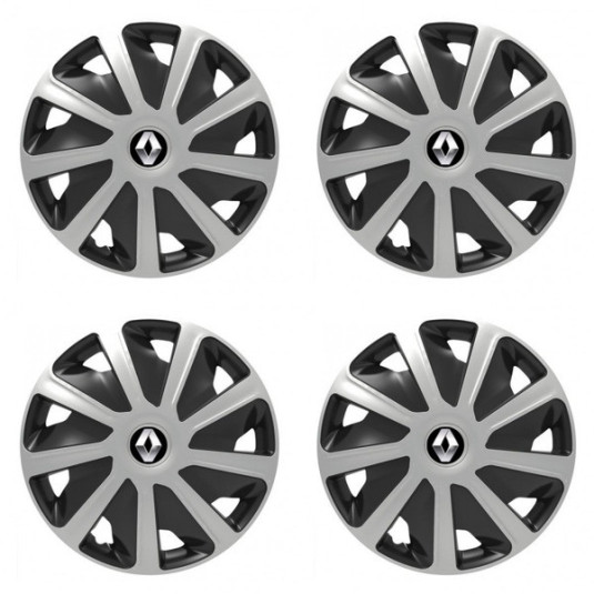 Poklice pro Renault (staršie logo) pre dodávky 15 Craft silver and black