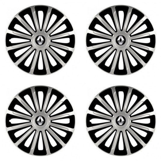 Poklice pro Renault (staršie logo) 16 TREND silver and black