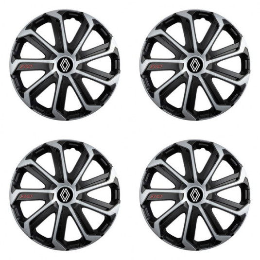 Poklice pro Renault (nové logo) 16 Evo black&silver