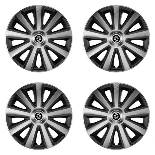 Poklice pro Renault (nové logo) 16 Aviator carbon silver&black