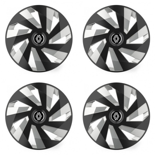 Poklice pro Renault (nové logo) 16 Vector RC black and silver