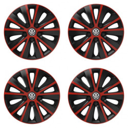 Poklice pro VW (černé) 14 RAPIDE red and black