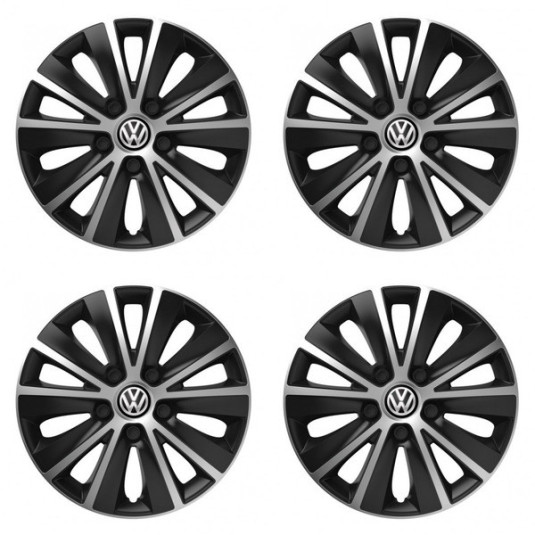 Poklice pro VW (černé) 14 RAPIDE silver and black