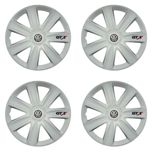 Poklice pro VW (černé) 15 GTX carbon white