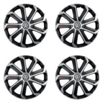 Poklice pro VW (černé) 15 Evo black&silver