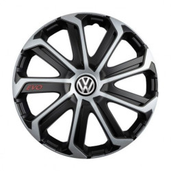 Poklice pro VW (černé) 15 Evo black&silver