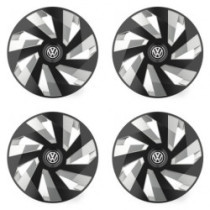 Poklice pro VW (černé) 15 Vector RC black and silver