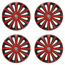 Poklice pro VW (černé) 15 TREND red and black