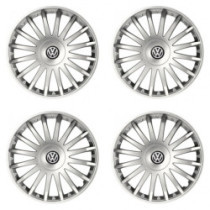 Poklice pro VW (černé) 15 CRYSTAL silver