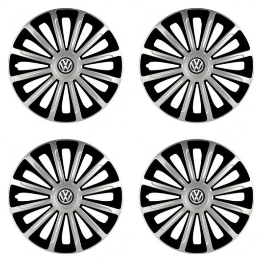 Poklice pro VW (černé) 16 TREND silver and black