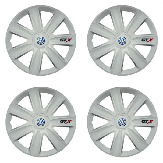 Poklice pro VW (modré) 14 GTX carbon white