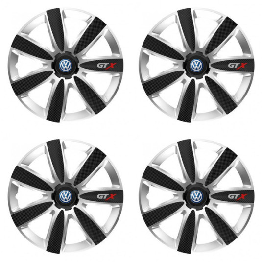 Poklice pro VW (modré) 14 GTX CARBON silver/black