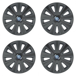 Poklice pro VW (modré) 15 Aviator carbon grafite