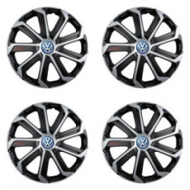 Poklice pro VW (modré) 16 Evo black&silver
