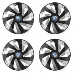 Poklice pro VW (modré) 16 Vector RC black and silver