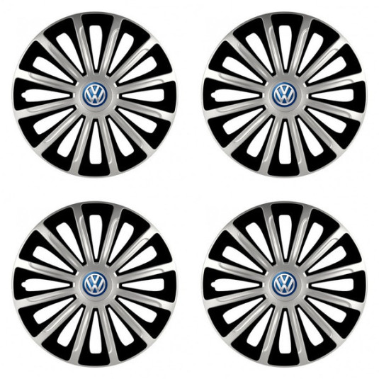 Poklice pro VW (modré) 16 TREND silver and black