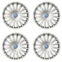 Poklice pro VW (modré) 16 CRYSTAL silver