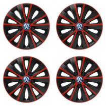Poklice pro VW (modré) 16 RAPIDE red and black
