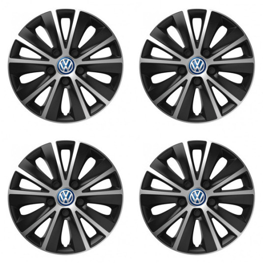 Poklice pro VW (modré) 16 RAPIDE silver and black