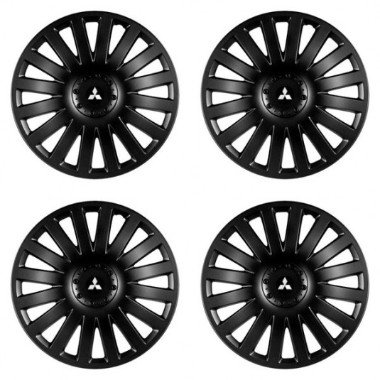 Poklice pro Mitsubishi (stříbrné) 14 Smart black