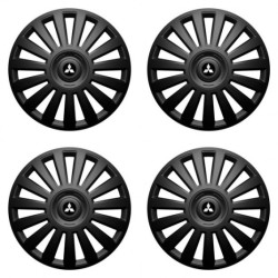 Poklice pro Mitsubishi (stříbrné) 14 Luxury black