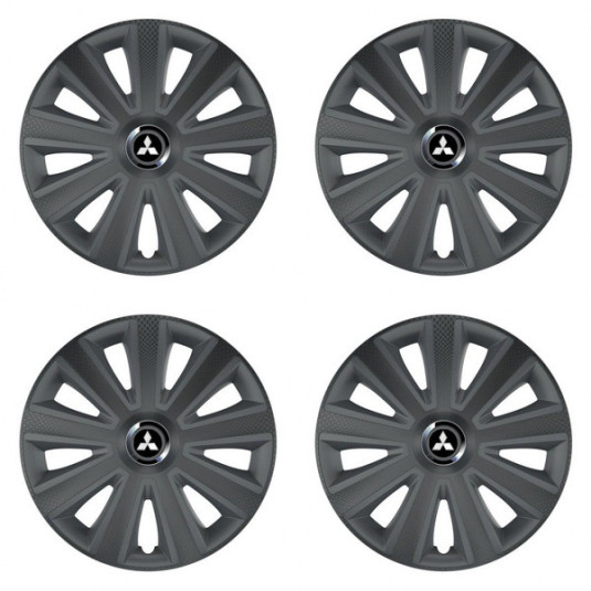 Poklice pro Mitsubishi (stříbrné) 14 Aviator carbon RC grafite