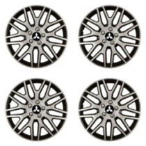 Poklice pro Mitsubishi (stříbrné) 14 Dakar NC silver and black