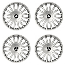 Poklice pro Mitsubishi (stříbrné) 15 CRYSTAL silver