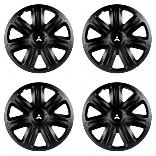 Poklice pro Mitsubishi (stříbrné) 15 COMFORT BLACK