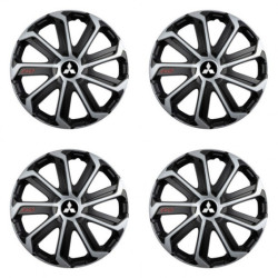 Poklice pro Mitsubishi (stříbrné) 16 Evo black&silver
