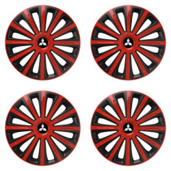 Poklice pro Mitsubishi (stříbrné) 16 TREND red and black