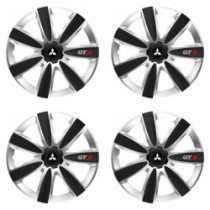 Poklice pro Mitsubishi (stříbrné) 16 GTX CARBON silver/black