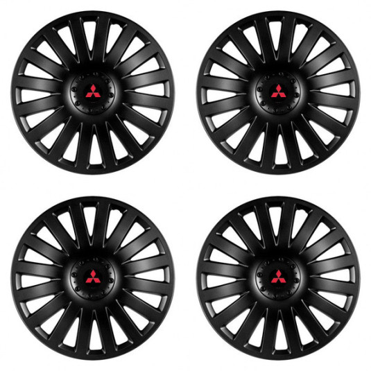 Poklice pro Mitsubishi (červené) 14 Smart black