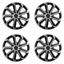 Poklice pro Mitsubishi (červené) 14 Evo black&silver