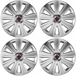 Poklice pro Mitsubishi (červené) 14 Aviator carbon RC silver