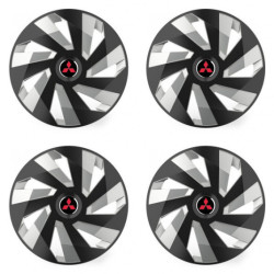 Poklice pro Mitsubishi (červené) 14 Vector RC black and silver