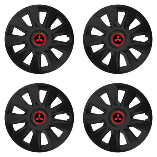 Poklice pro Mitsubishi (červené) 14 STRATOS RR black