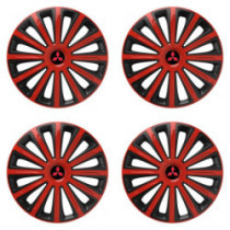 Poklice pro Mitsubishi (červené) 15 TREND red and black