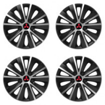 Poklice pro Mitsubishi (červené) 15 RAPIDE silver and black