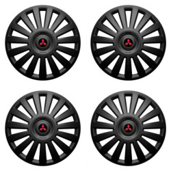 Poklice pro Mitsubishi (červené) 16 Luxury black