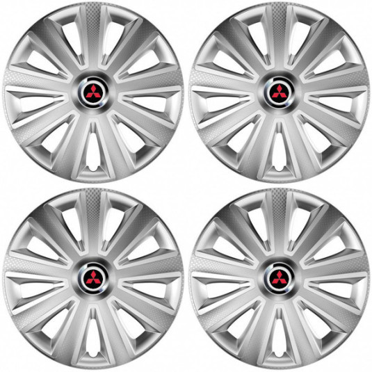 Poklice pro Mitsubishi (červené) 16 Aviator carbon RC 16 silver