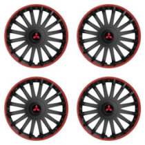 Poklice pro Mitsubishi (červené) 16 CRYSTAL RO black