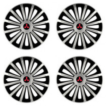 Poklice pro Mitsubishi (červené) 16 TREND silver and black