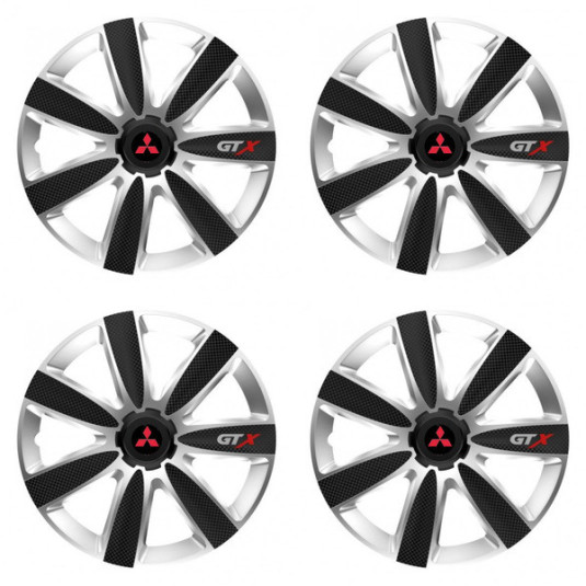 Poklice pro Mitsubishi (červené) 16 GTX CARBON silver/black
