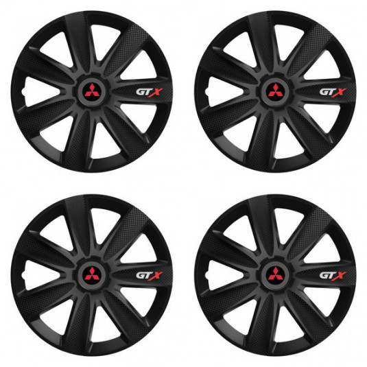 Poklice pro Mitsubishi (červené) 16 GTX CARBON black