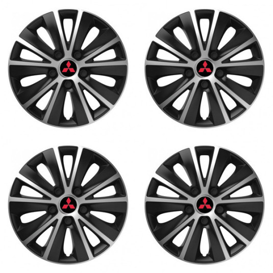 Poklice pro Mitsubishi (červené) 16 RAPIDE silver and black