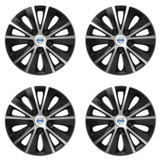 Poklice pro Volvo (bílé) 14 RAPIDE silver and black