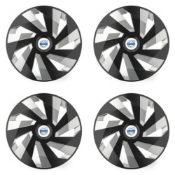 Poklice pro Volvo (bílé) 15 Vector RC black and silver